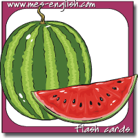 fruit flashcards watermelon