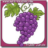 fruit flashcards grapes